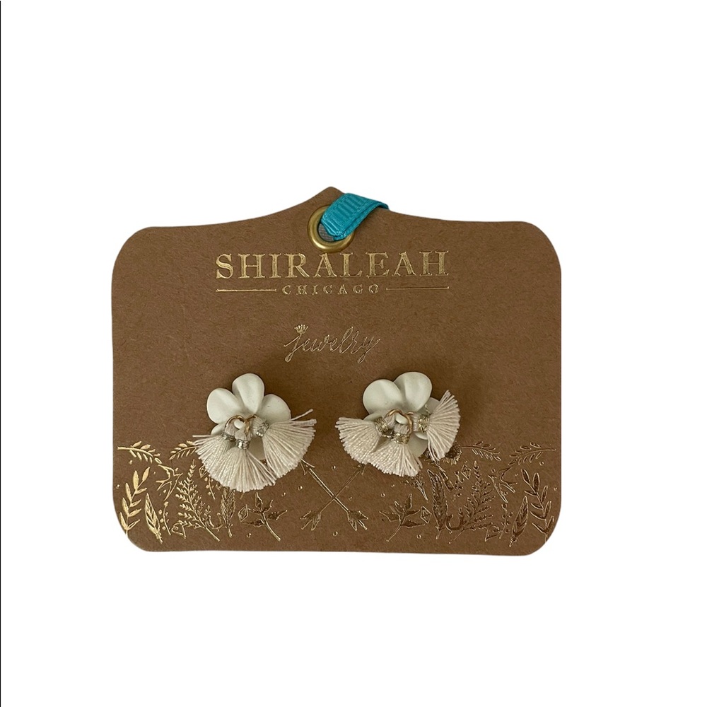 2 for $15 Shiraleah Ivory Fleur Earrings